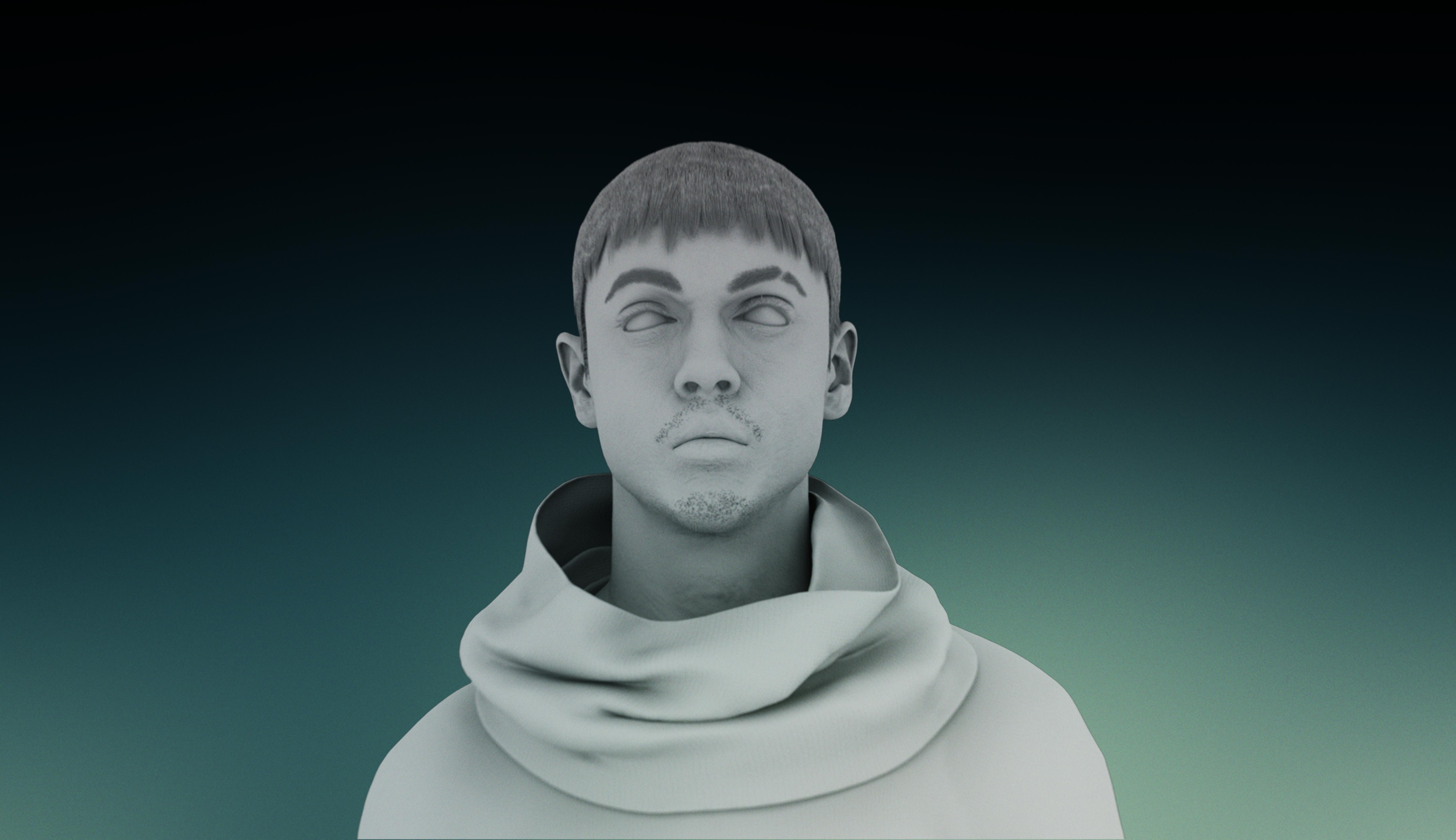Digital character before visual effects